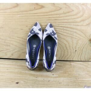 Rothy's Flats Womens 8 Pointed Ballet Flats Ash Gray Camo Slip Ons Shoes